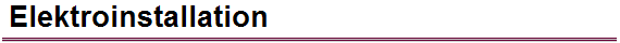  Elektroinstallation 
